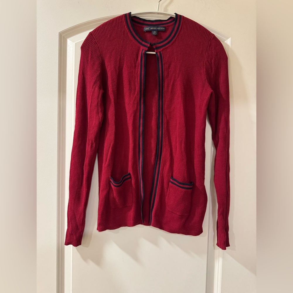Brooks Brothers Scarlet Red Cardigan